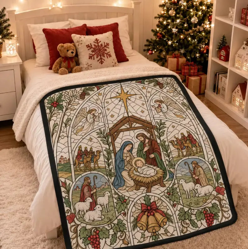 Christmas Coloring Blanket for Adults - 50 x 60 in