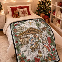 Christmas Coloring Blanket for Adults - 50 x 60 in