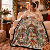 Christmas Coloring Blanket for Adults - 50 x 60 in