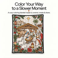 Christmas Coloring Blanket for Adults - 50 x 60 in
