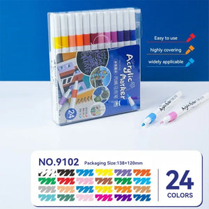 24-Color Acrylic Marker Set