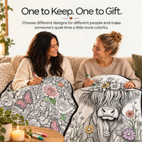 Cozy Moments Coloring Blanket for Adults - 50 x 60 in